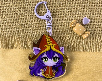 Kawaii Fairy Acrylic Keychain - Cute Glitter Clean Pixie Design - Perfect Gift For Gamers