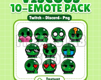Viscous Deadlock Emote Pack - 10 Cute Reaction Emotes for Twitch & Discord