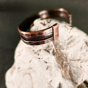 Hammered copper bracelet, Copper cuff bangle, Arthritis bracelet, 7th anniversary gift, Pure copper bracelet, Rustic viking style