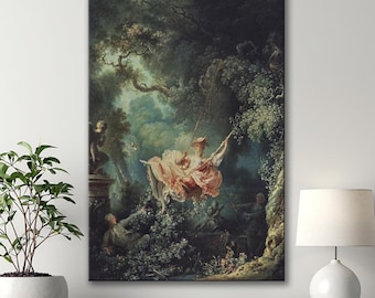 The Swing by Fragonard Canvas Print - Rococo French Art