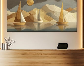 Sailboat Canvas Wall Art - Ocean Print, Coastal, Nautical Travel Decor
