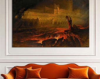 Pandemonium by John Martin Canvas Print, Large Wall Art, Reproduction art