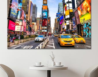 Times Square Canvas Print: New York City Skyline Wall Art