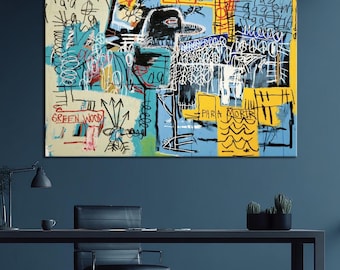 Graffiti Canvas Print: Bird on Money - Urban Street Art