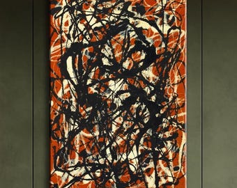 The Deep by Jackson Pollock Wall Art, Abstract Expressionist Art
