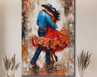 Mexican Folk Dance Canvas Art: Latin Romance, Fiesta Decor