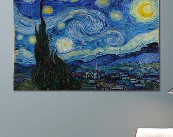 Van Gogh Starry Night Canvas Print - Famous Artwork Reproduction