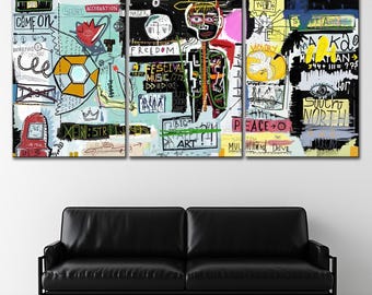 Neoexpressionism Graffiti Canvas Print: American Street Art, Urban Decor