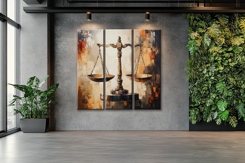 Scales of Justice Canvas Print, Abstract Law Office Decor - Etsy