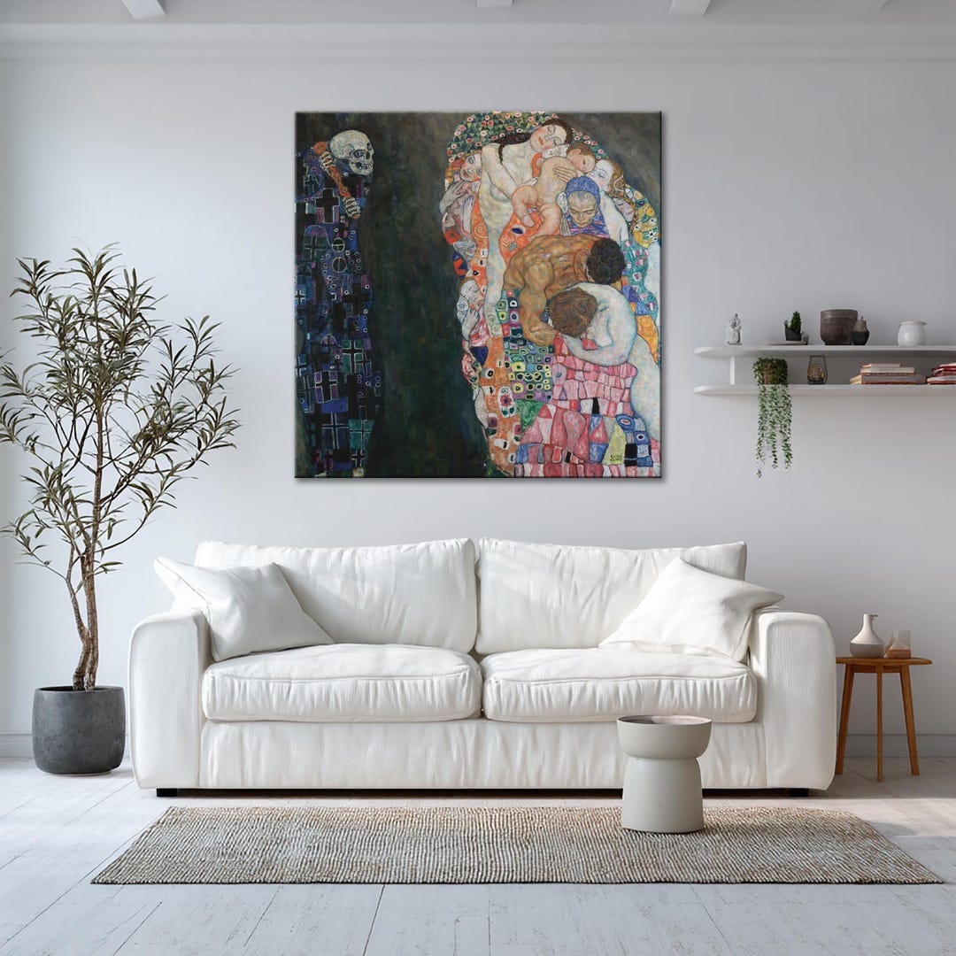 Gustav Klimt Death and Life Canvas Art: Reproduction Print, Ready to ...