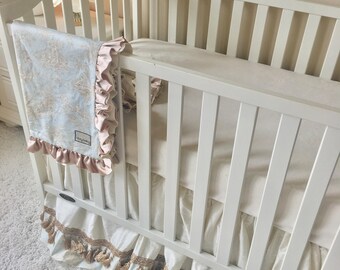 ivory and toile bedding sets for baby girl or boy gender neutral crib set custom baby bedding luxury baby bedding toile crib set - Toile Bedding ivory and toile bedding sets for baby girl or boy gender neutral crib set custom baby bedding luxury baby bedding toile crib set - Toile Bedding