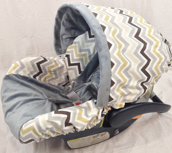 Items similar to Chevron Infant Seat Cover, Baby Car Seat Cover with