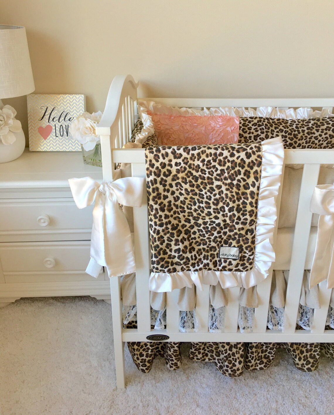 Leopard Baby Bedding Baby Girl Bedding Set Crib Bedding for Etsy