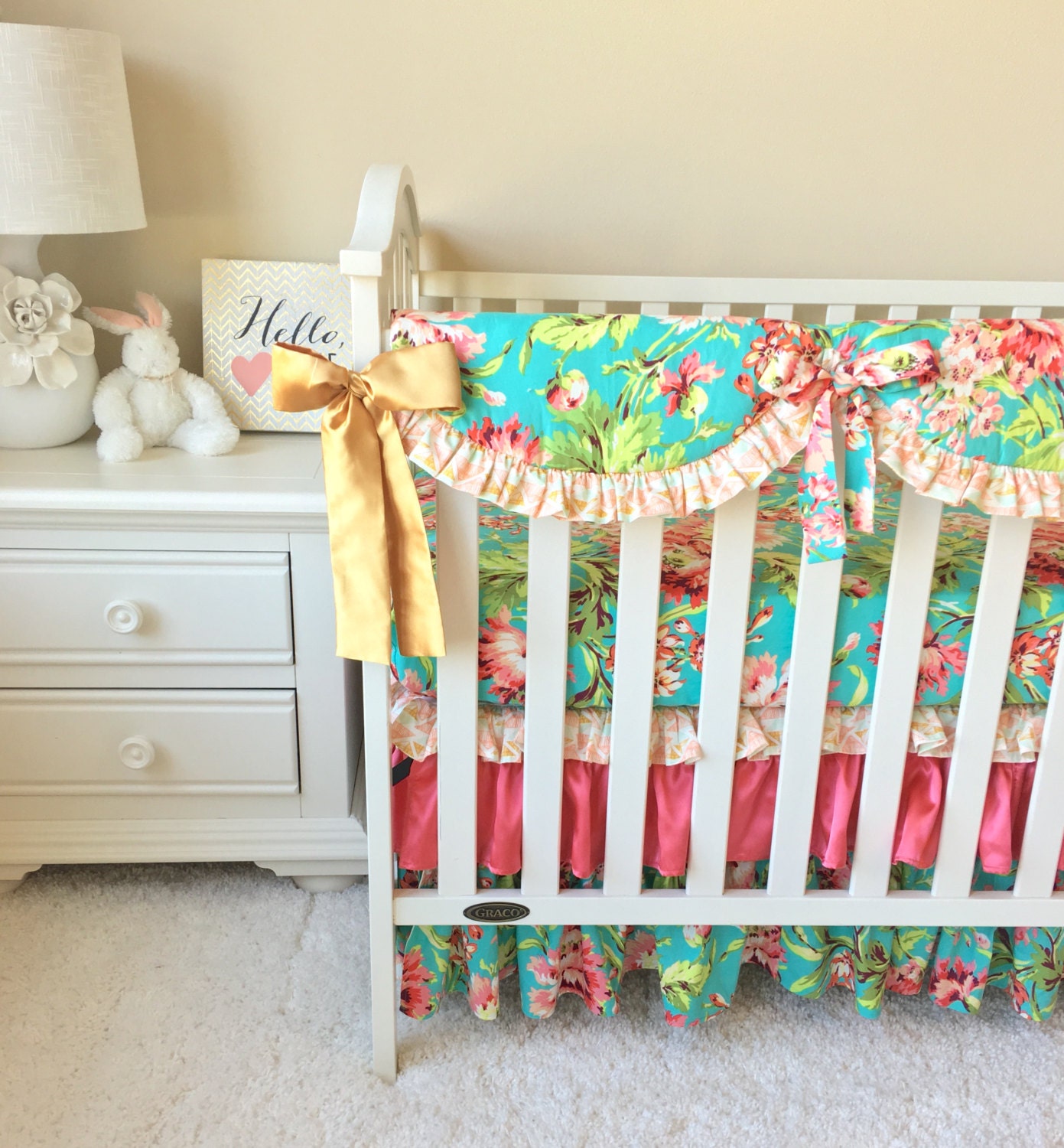 floral crib bedding
