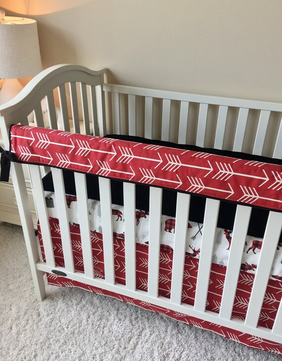 Woodlands Boy Crib Set Bears Lumberjack Moose Baby Bedding Etsy