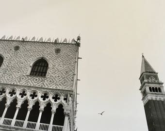 Silver Gelatin photo of Doge's Palace in Venice Italy