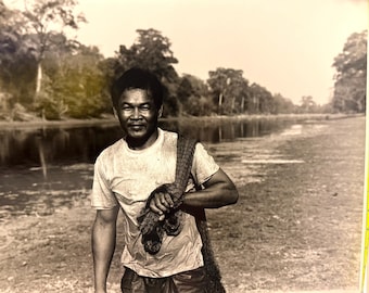 Fisherman / Angkor Wat / Palladium Print