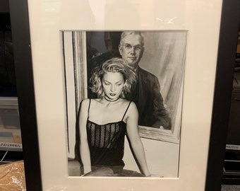 Silver Gelatin B&W Portrait of Model + Portrait - Framed with Matte board and museum Glass