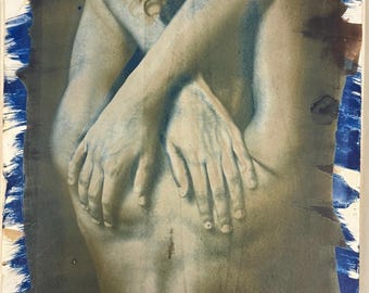 Gum Bichromate/Cyanotype print, figure Study