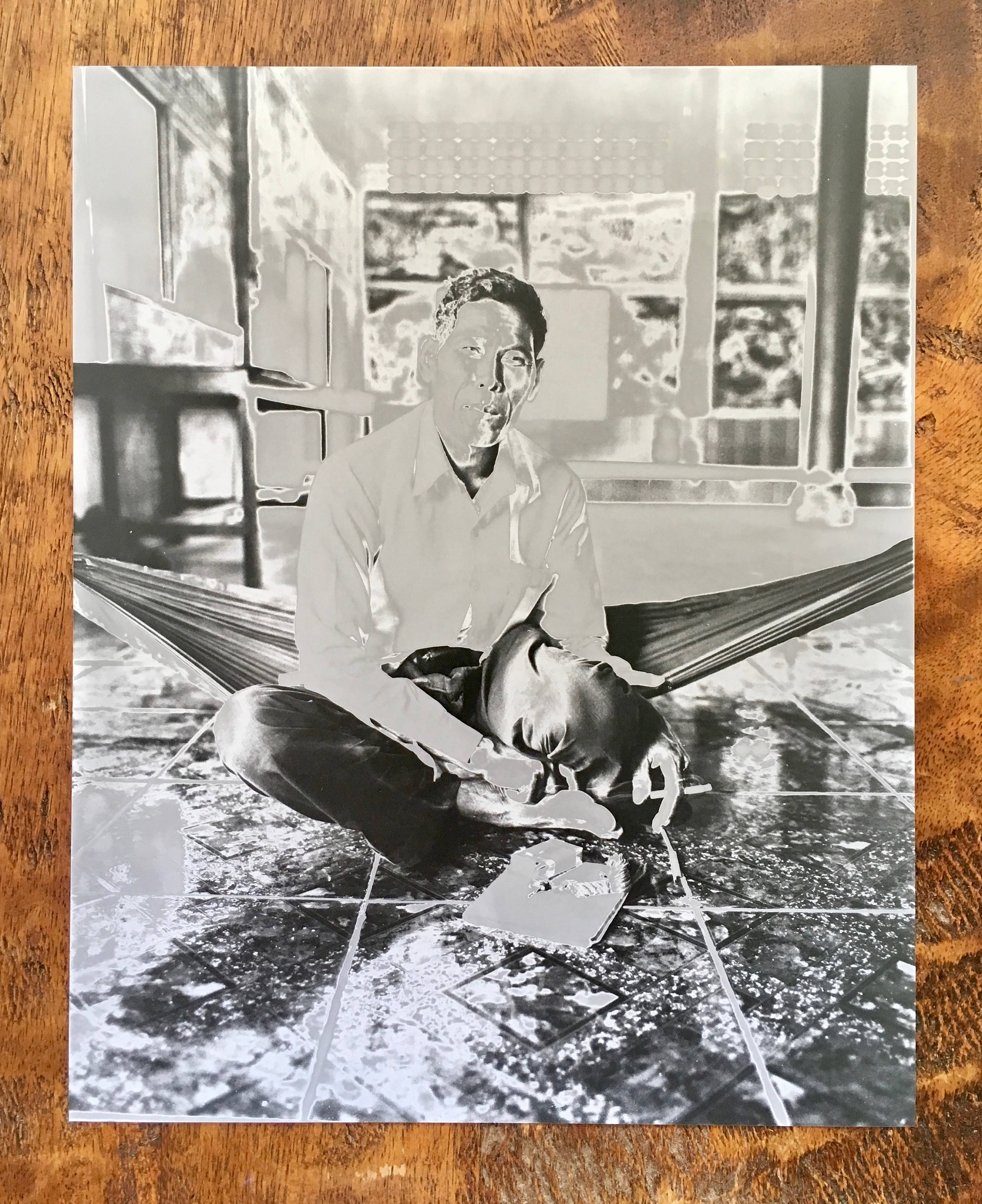 Solarized Print of Caretaker in Angkor Printed on Cachet Silver AG ...