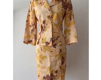 Vintage Formal Suit Skirt Set 6 Fall Rickie Freeman Teri Jon Jacket MOB Wedding