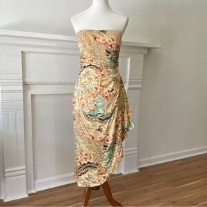 DRESS CAMP シルク100 デザイン ブラウス y2k Rare Y2K Vintage Silk Gown (XS-S) | Masha&Jlynn