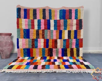 Colorful Moroccan Rug ,Original Multicolor Rug, custom colorful rug, Bohemian Style Multicolor Rug For Living Room ,Custom Carpet 8x10
