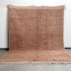 Amazing Handmade Moroccan Berber Rug -brown solid rug, Custom Beni Ourain Area Rug, Living Room, Wool Tufted Rug, Brown Boho Home Decor
