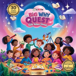 Kids Video Story Canva Templates PLR Pack –  30 Engaging Educational Video Stories with Voiceovers for Kids | PLR Children's Edutainment