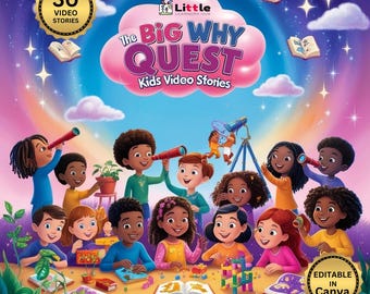 Kids Video Stories: 30 Educational Canva Templates PLR