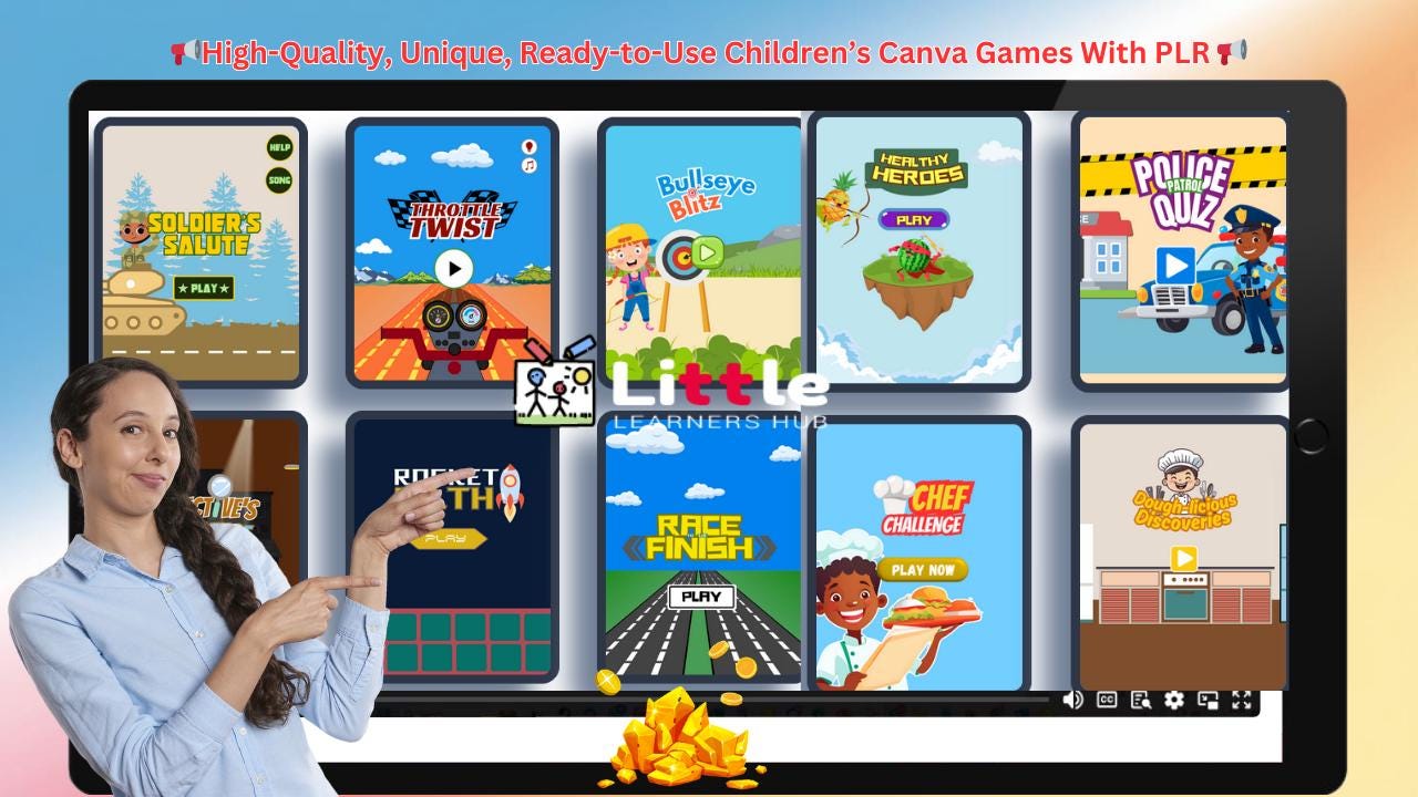 Canva Kids Games: 20 Interactive Video Games With Voiceovers (PLR) - Etsy