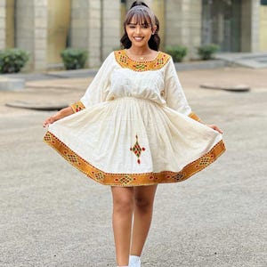 Ethiopian Bridal Dress White Gold - Etsy