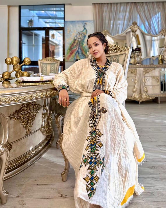 Ethiopian Dress For Women, Habesha Dress, Ethiopia Saba Kemis, Eritrea Zuria Handmade Clothing, New Habesha Cultural Traditional Design Gift Ethiopian Dress For Women, Habesha Dress, Ethiopia Saba Kemis, Eritrea Zuria Handmade Clothing, New Habesha Cultural Traditional Design Gift