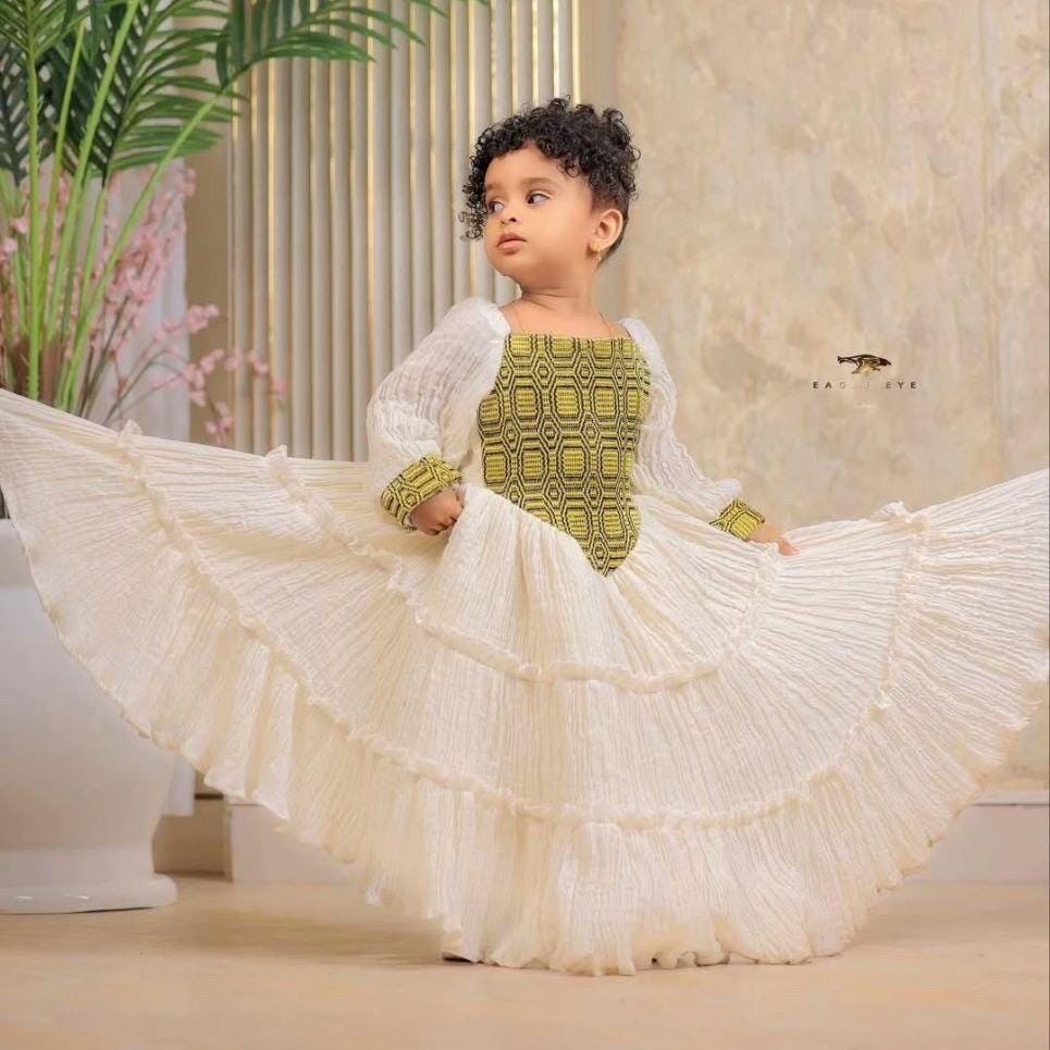 green emerald velvet dress Ethiopia and Eritrean Habesha Traditional Dress at Amazon Women's Clothing  store main image 1