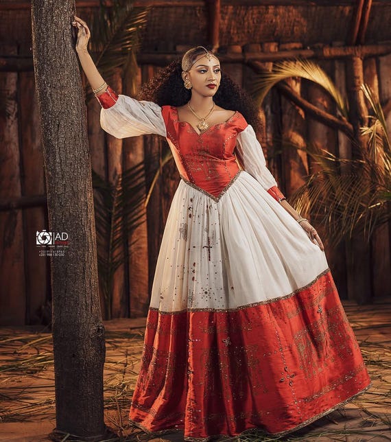 ethiopian habesha dress fashion Fiyona Habesha Dress Custom Made main image 0