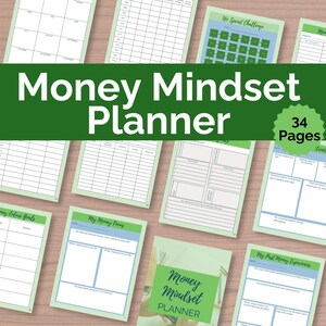 Money Mindset Planner - Achieve Financial Freedom & Clarity, Budget Planner, Money Workbook, Financial Planner
