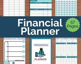 Printable Financial Planner, Budget Binder, Paycheck Budget, Savings Challenge, Expense Tracker, Debt Tracker, Bill Tracker, Debt Snowball