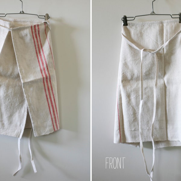 hemp linen bistro apron