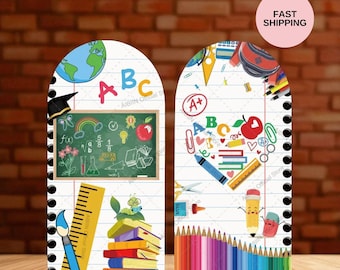 Back to School Arch Backdrop Cover: ABC Science Classroom Decor