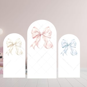 Butterfly Bow Arch Backdrop Cover: Baby Shower Decor