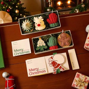 Christmas Scented Candle Gift Set: Handmade Holiday Decor