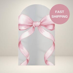 Pink Bow Fabric Backdrop: Coquette Bridal Shower Decor