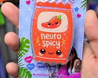 Porta credenciales Neuro Spicy (con pinza de cocodrilo)