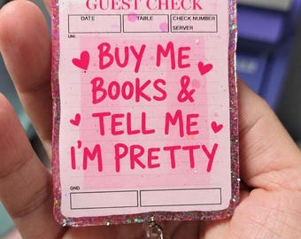 Cómprame libros y dime que soy bonita (pinza de cocodrilo)