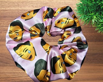 Kim K crying meme Satin Fluffy Jumbo Hair Scrunchie