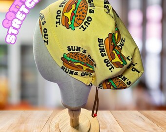 Sun's out Bun's Out Stretchy Knit Scrub Hat