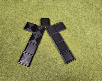 25mm Square To 30mm Square Base Adapters - Base Conversions Wargaming Old School