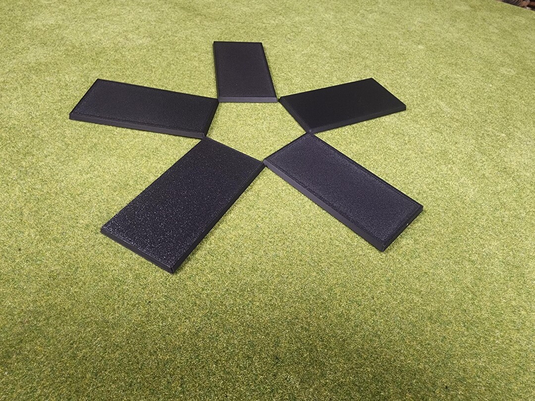 50x100mm Square Bases - Plain Beveled Bases - Wargaming Old School ...