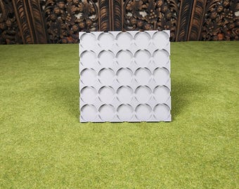 25mm Round To 25mm Square Base Conversion Movement Trays - Wargaming Old School