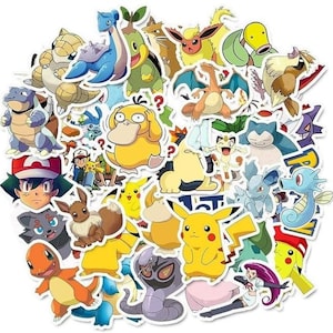 Cartoon Pokemon Stickers in Gift Bag（50Pcs）